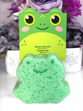Spongelle Freddie Frog Sponge from Nature Animals ADORABLE 70g *BNIB